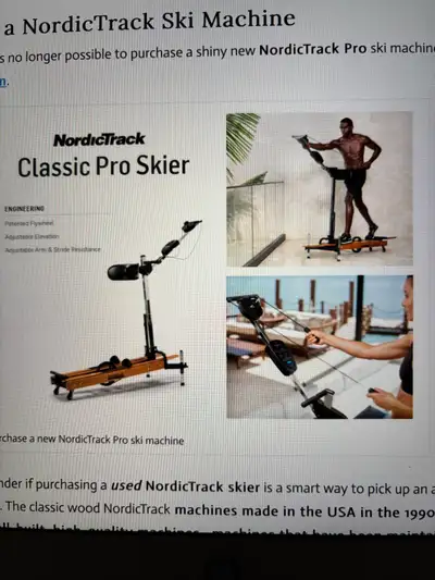 Nordictrack Ski Machine, View more