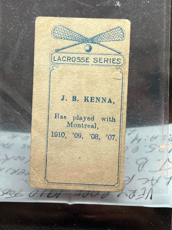 Very rare 1910 lacrosse card good card 113 years old in Arts & Collectibles in Mississauga / Peel Region - Image 4
