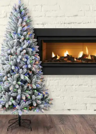 2025 Holiday Living Flocked Tree 7.5ft , View more