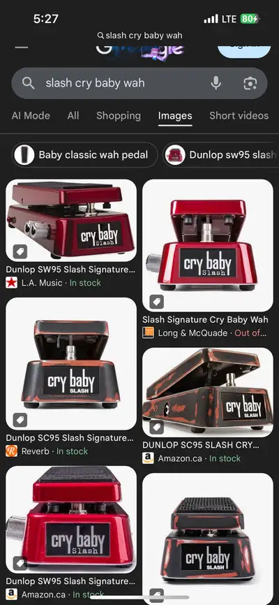 Looking to buy a Slash Cry Baby Wah Pedal, View more