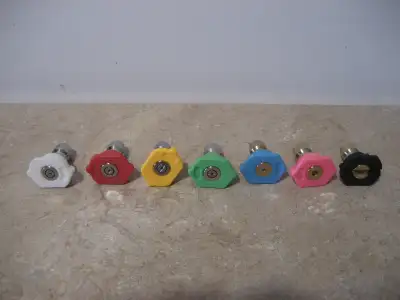7 High Pressure, Washer Nozzles with 1/4" Connector, View more
