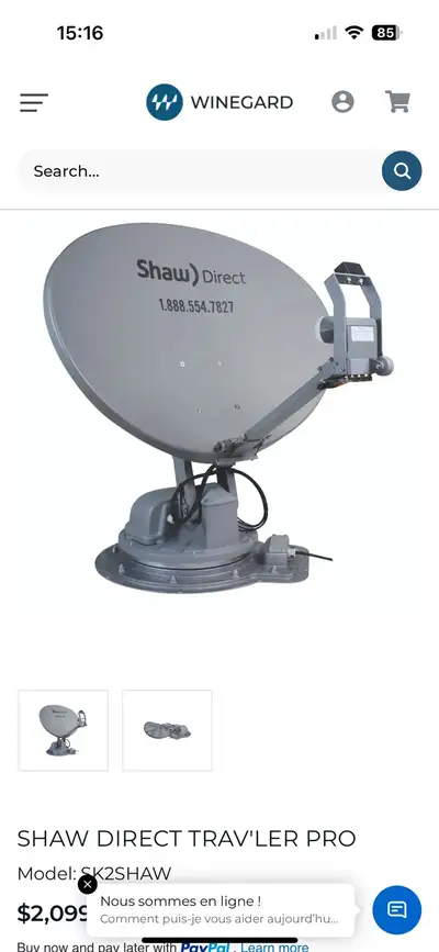 Antenne SHAW DIRECT Winegard TRAV'LER a positionnent automatique, View more