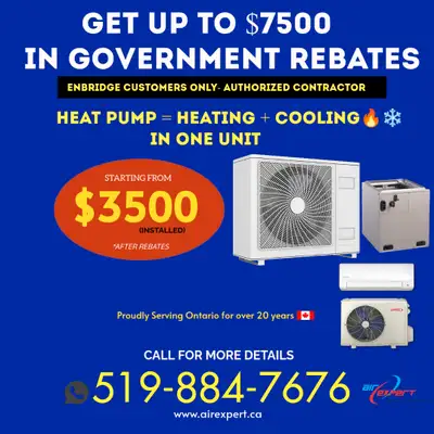 Get up to $7,500 Government rebatesStarting from $3500 (Instal, View more