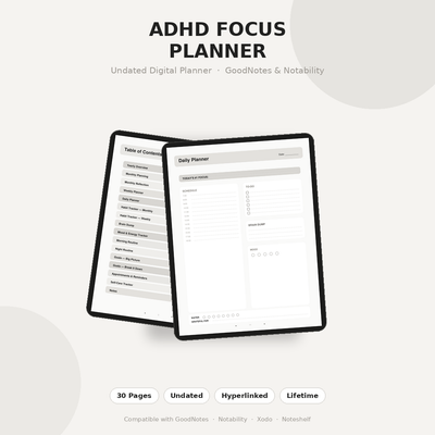 ADHD Digital Planner Lifetime, View more