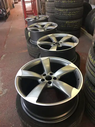 Looking for a set of Audi Rotor wheels (prefer gray, but black with polished lip is ok too) I would...