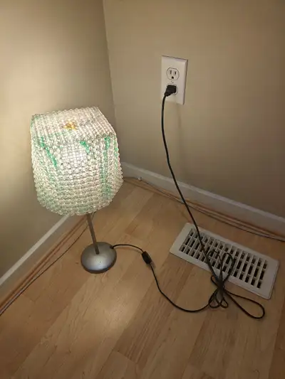 Table lamp/bedside lamp with bead shade, View more