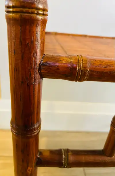 Vintage MCM Bamboo Bench For Sale, View more
