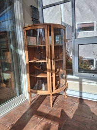 Oak and Glass Hutch