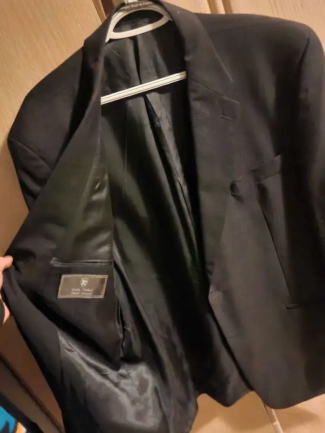 Men's Black Wool Suit Jacket - Size 46T in Men's in Calgary - Image 3