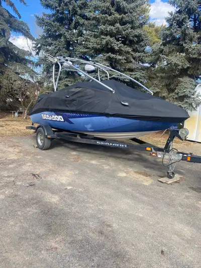 2007 SeaDoo Speedster 200. Twin 215 HP. Supercharged engines. 55 Hrs on engines. Boat and Trailer ar...