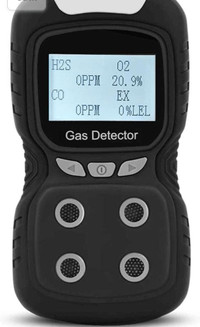 Portable Gas Detector Gas Clip 4 Gas Monitor Meter Tester Analyz