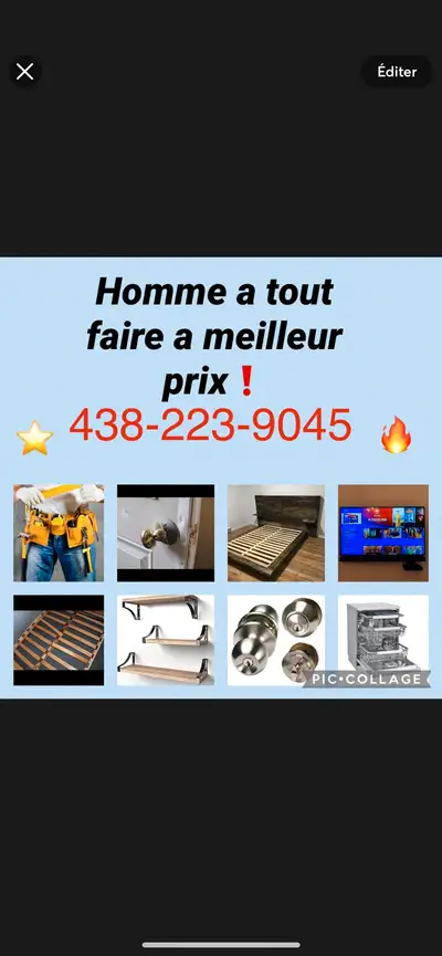 HOMME A TOUT FAIRE - INSTALLATION ET RÉPARATION DE TOUT, View more