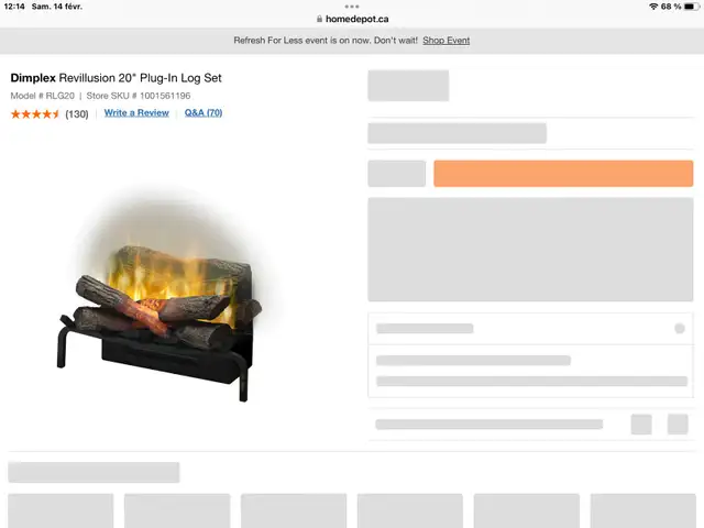 Dimplex Revillusion 20" in Fireplace & Firewood in City of Montréal - Image 2