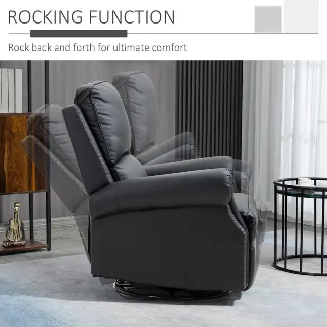 Manual Recliner Chair 360° Swivel Rocking Armchair Sofa in Chairs & Recliners in Markham / York Region - Image 5