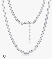 925 Sterling Silver Flat Snake Chain