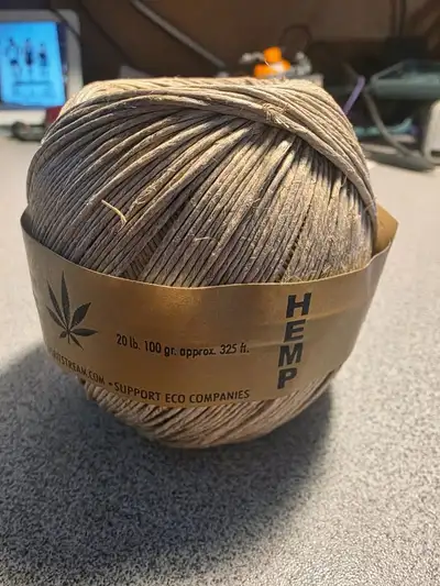 Hemp Twine 20lb 100gr 325 feet 2 balls for $5, View more