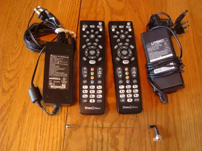 The remote controls (URC 600) work with the Shaw Direct 800 & 830 receivers and are $7 each. Power s...