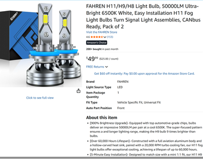 New open box condition, no damage, no scraches, no signs of usage, and tested under 12V, very bright...