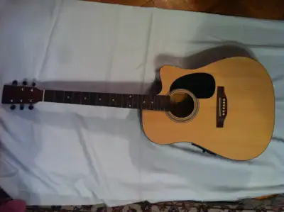 academy D-8 acoustic electric guitar, View more