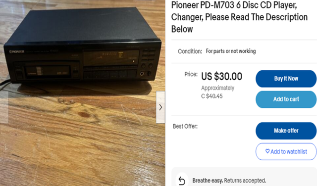 I deliver! pioneer multi play compact disc player PD-M703 in Stereo Systems & Home Theatre in St. Albert - Image 6