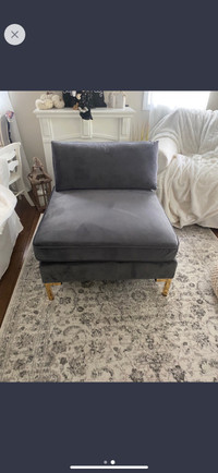 Ardent upholstered slipper chair and chair