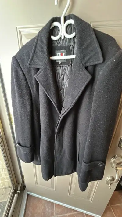 Men’s Test wool & cashmere coat $85 XL black fall winter jacket, View more