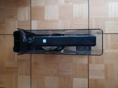 Small tank for desktop with light. NO PUMP. plexiglass is 10 1/12" tall, 19 1/4 " long and 5 3/8" wi...