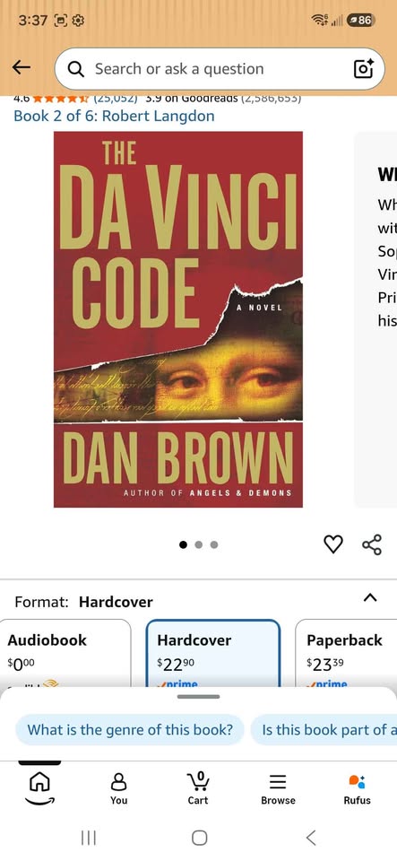 The Davinci Code hard cover book | Fiction | Laval / North Shore | Free ...