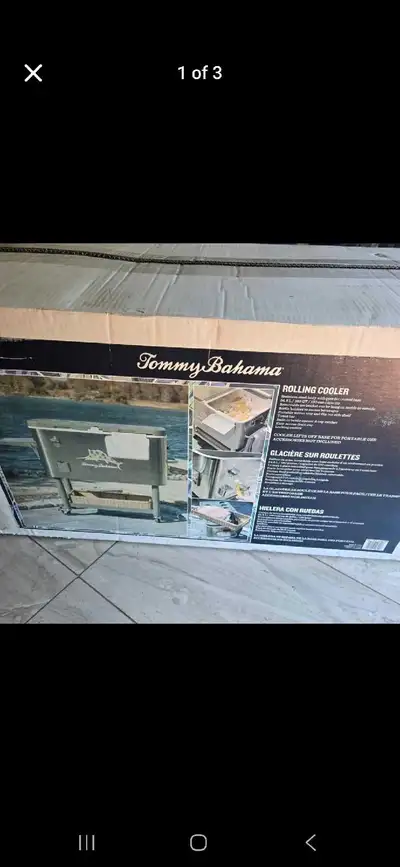 Brand new  Tommy Bahama Stainless steel 100qt Rolling Cooler, View more