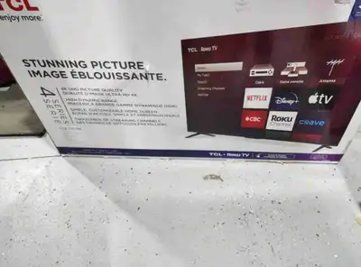 These are all new open box or new TCL, onn 4k roku smart tvs. 43 onn new open box - $190 43 onn new...
