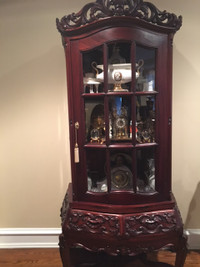 ANTIQUE CURIO DISPLAY CABINET