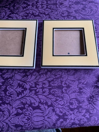 Yellow and black picture frames 