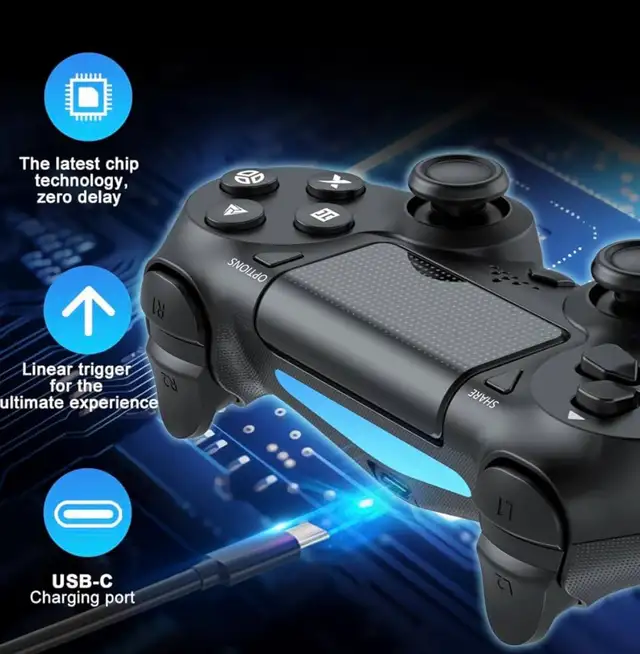 DYONDER PS4 Wireless Controller, 1000mAh, Six-Axis, Audio Jack 65636565857666124