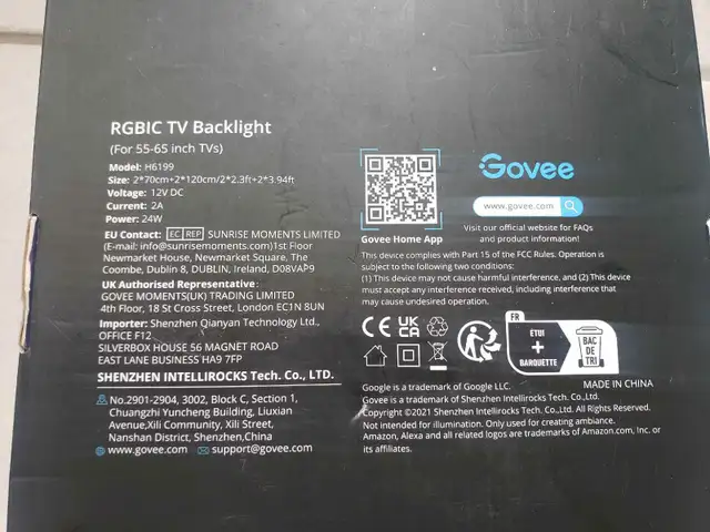 Govee TV LED Backlights with Camera, RGBIC backlights in TVs in Markham / York Region - Image 4