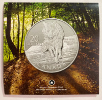 $20 Face Value 99.99% Silver Coin - Wolf w/COA 2013