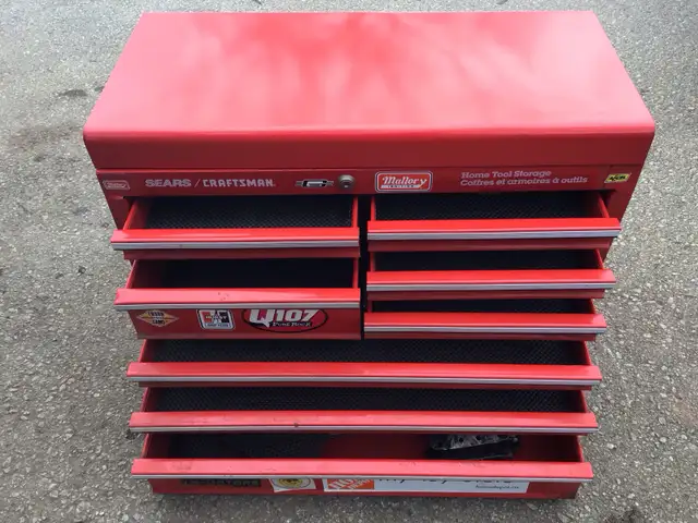 SEARS/CRAFTSMAN RED 8 DROWERS TOOL BOX-26” Wx12"D x20"H in Tool Storage & Benches in Oakville / Halton Region - Image 3