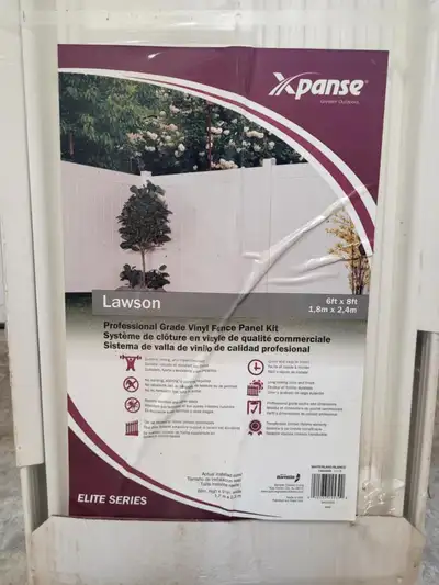 New vinyl privacy fencing - 6ft H x 8ft W - 160 ft-priced per ft, View more