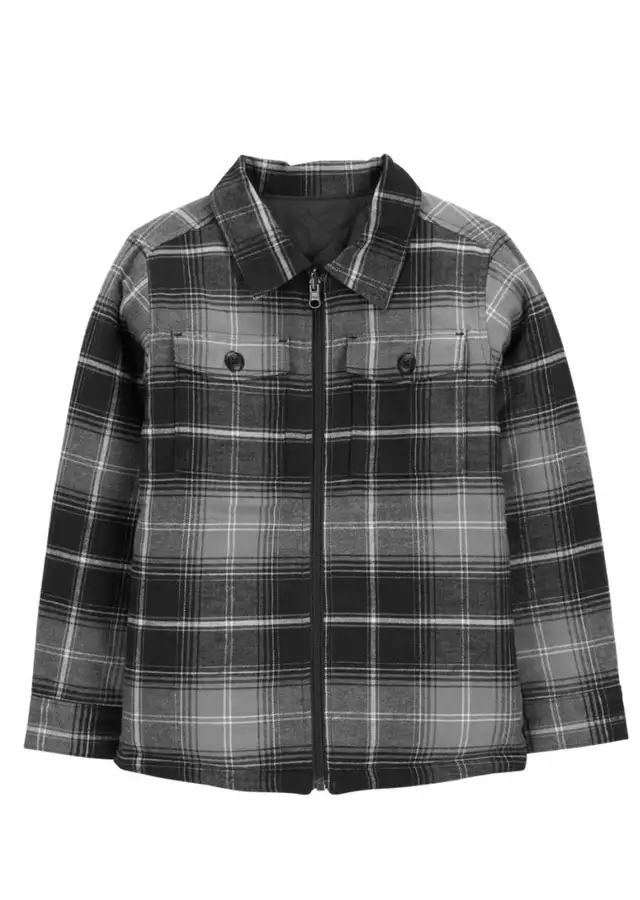 OSHKOSH - 4 - NWT - BOYS REVERSIBLE PLAID FLANNEL JACKET / COAT in Kids & Youth in Kingston - Image 7