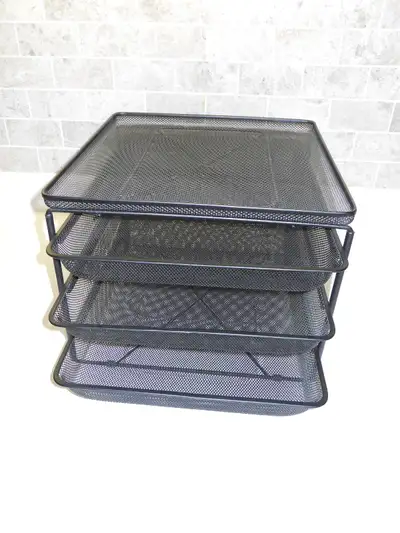 Letter Size File Tray - Black Mesh - Home Office, View more