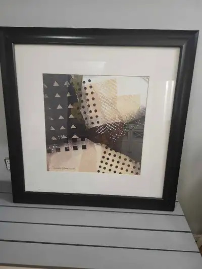Large Framed Black & Gold Abstract Wall Decor, View more