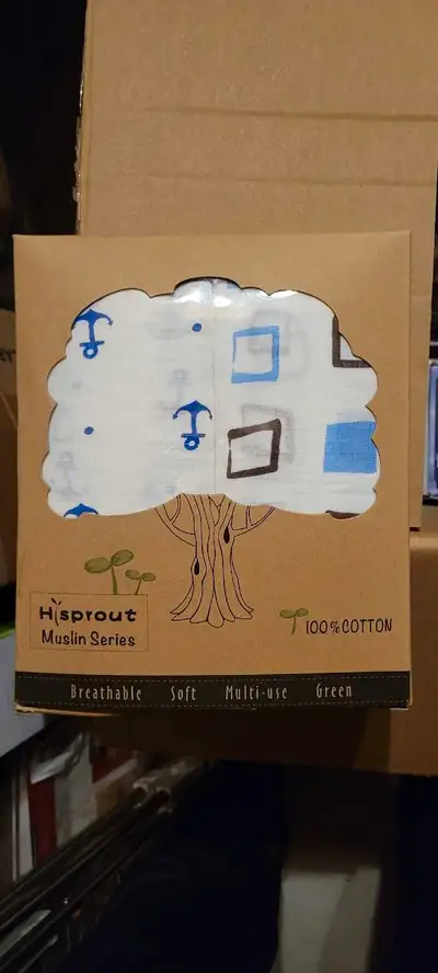 Hi Sprout Super Soft Muslin 100% Cotton Baby Bur...