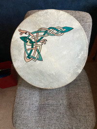 beautiful 16 inch handmade Irish Bodhrán drum. with tags.
