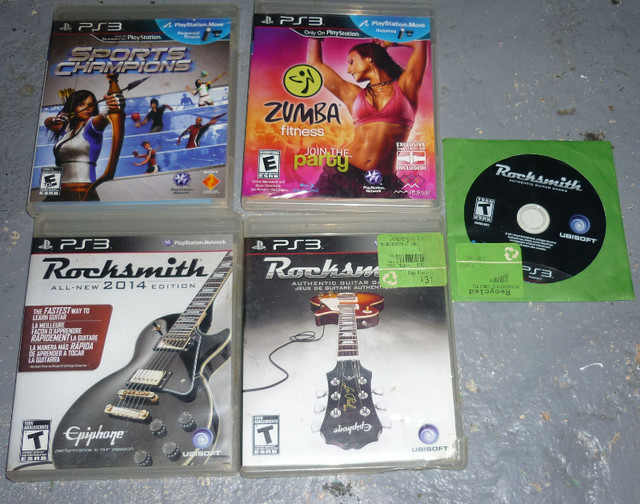 SONY PLAYSTATION 3 PS3 Move Rocksmith bundle games controllers in Sony Playstation 3 in Sudbury - Image 3