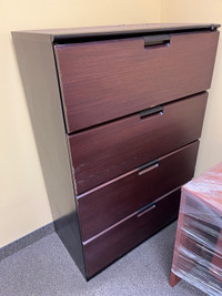 4 drawer file cabinet Cherry wood color 