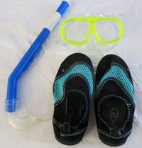 SNORKELING SET KIDS CHILD WATER SHOES SNORKEL MASK