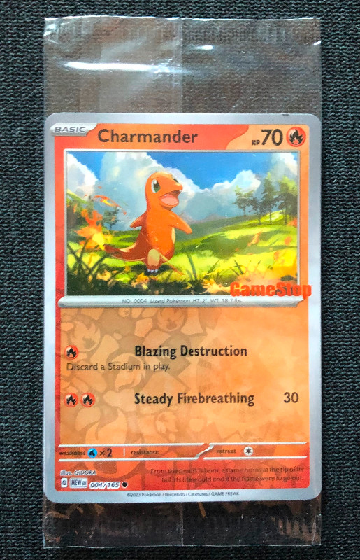 Charmander Gamestop Pokémon TCG Promo Card in Toys & Games in City of Toronto