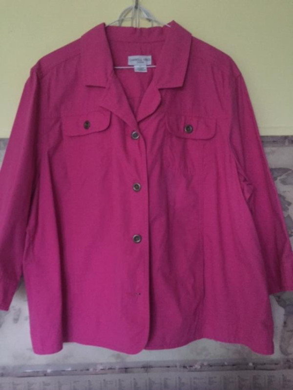 Woman Jackets pink & white size 16, blue size L, $9.99 each in Women's - Tops & Outerwear in Markham / York Region - Image 3