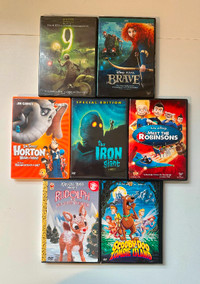 7 Classic Animated Movies on DVD $7 Each Your Choice - Like New