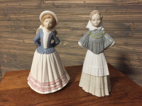 Vintage 2 Belles Figurines de Porcelaine Made in Spain