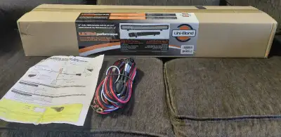 NEW 32"curved light bar in box with NEW wiring harness Regularly + NEW LED amber warning light with...